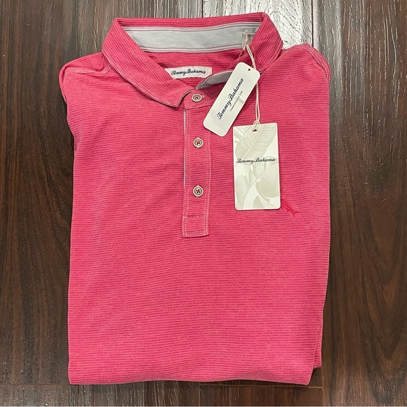 Tommy Bahama Paradiso Cove Polo XXL Dahlia Pink - Picture 1 of 3